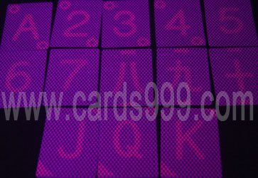 Bee luminoso cartas marcadas 